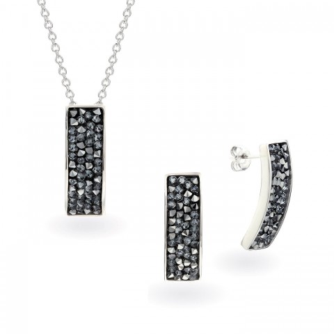 КОМПЛЕКТ КОЛИЕ И ОБЕЦИ с Кристали SWAROVSKI/СВАРОВСКИ Bb6002