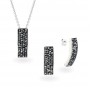 КОМПЛЕКТ КОЛИЕ И ОБЕЦИ с Кристали SWAROVSKI/СВАРОВСКИ Bb6002